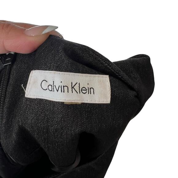 Calvin Klein Women's Career Sheath Dress Dark Charcoal Approximate Size 10 - Picture 6 of 9